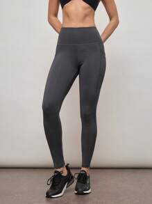 Activina Nahtlose Mesh-Patchwork Sporthose mit hoher Taille