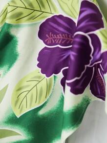 SHEIN Unity Conjunto de Top Bandeau e Mini Saia com Estampa Floral de Férias de Verão