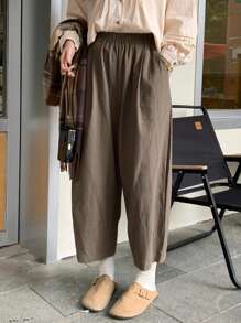 FRIFUL Women's Linen 7/8 Length Crop Pants, Spring/Summer