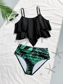 Bộ đồ bơi Tankini màu trơn cho bé gái tuổi teen - Nhiều màu - Xem 2