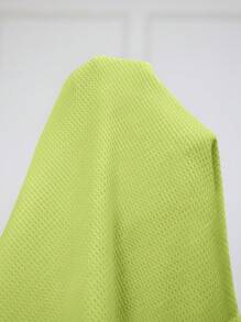 SHEIN LUNE Camiseta casual de cuello en V talla grande en color albaricoque, minimalista y de moda, apta para el verano