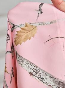 SHEIN CURVE+ 大码女式休闲简约风格日常穿着裤，曲线加大，波西米亚度假风