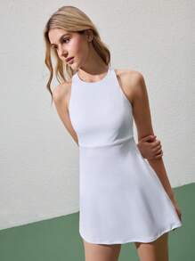 CourtClass 束腰露背防走光运动连衣裙