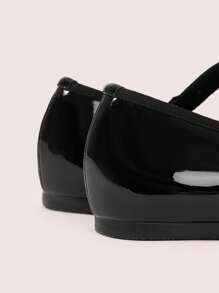 CUCCOO DOLLMOD Round Toe Comfortable Pink Bow Decor Fashion Elegant Women Flat Shoes - Black - View 8