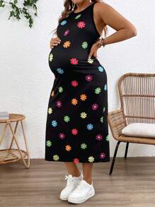 SHEIN 无袖孕妇装，时尚，适合夏季 - 彩色 - 查看 3