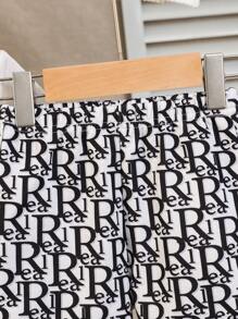 SHEIN 3pcs/Set Baby Boy Summer Knitted T-Shirt, Shorts And Hat Outfit - Multicolor - View 7