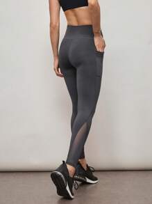 Activina Nahtlose Mesh-Patchwork Sporthose mit hoher Taille