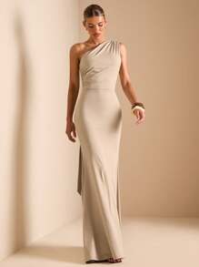 Women Midi Dresses - Apricot - View 7