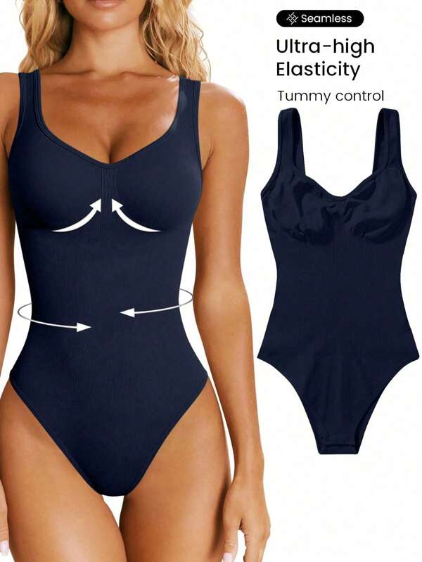Seamluxe SHEIN Sport Seamless Yoga High Elasticity Jumpsuit With Bra Pad