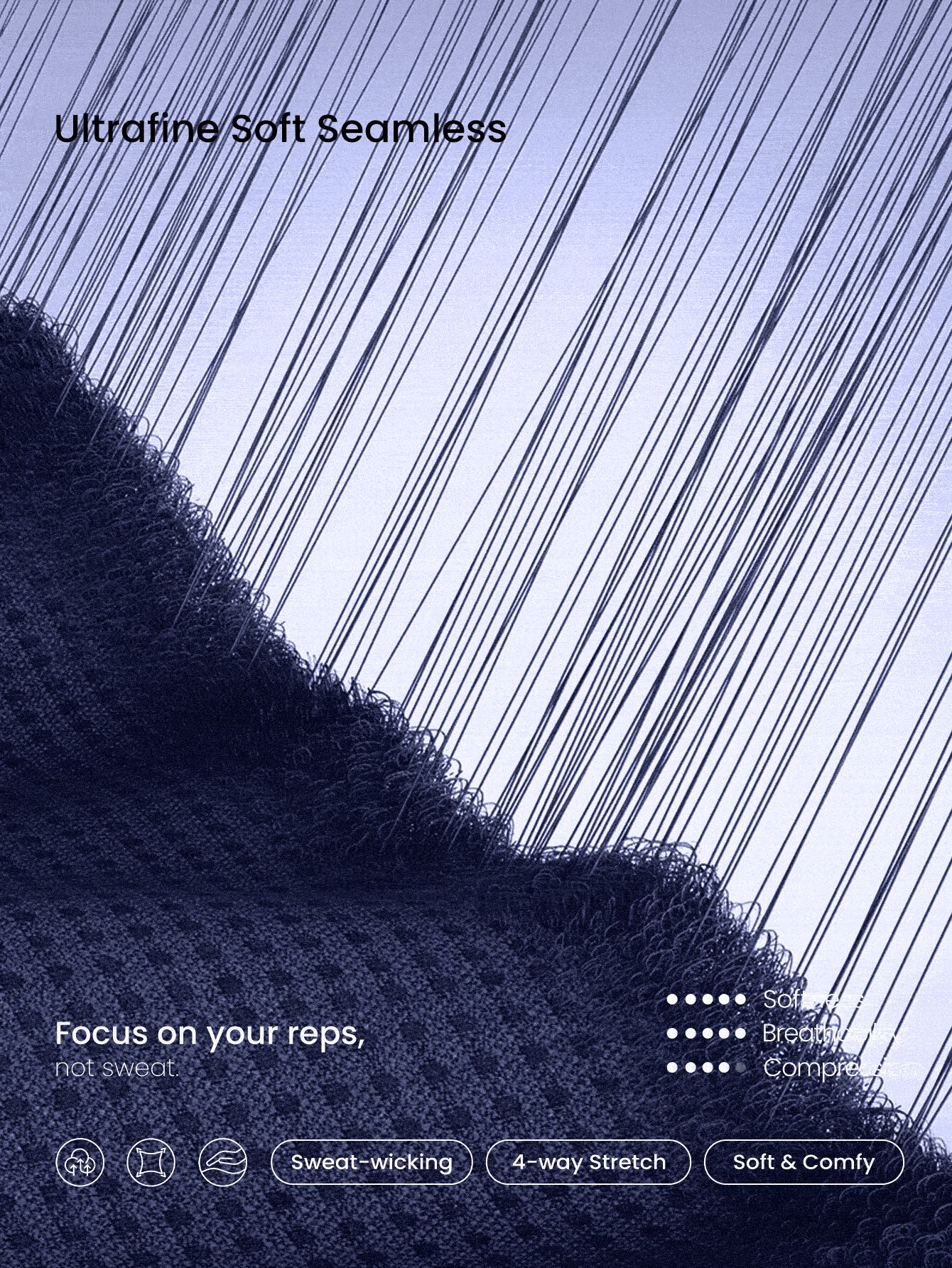 GLOWMODE 24" Floral High-Waist Tummy Control Perforated Mesh Scrunch Leggings Medium Impact Jogging Gym Training Daily - Navy Blue - View 6