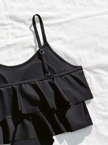 Bộ đồ bơi Tankini màu trơn cho bé gái tuổi teen - Nhiều màu - Xem 4