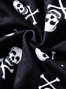 INAWLY Gothic Skull Print Pants, Vintage Street Wear, Harajuku Casual Stylish, Emotional Sexy, 90s Aesthetic, Y2K Punk Streetwear - Multicolor - View 6