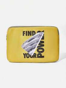 SUPERMAN X SHEIN Laptop Sleeve Bag With Letter & Geometric Print, Fits 14 Inch Notebook, Briefcase Laptop Bag - Multicolor - View 1