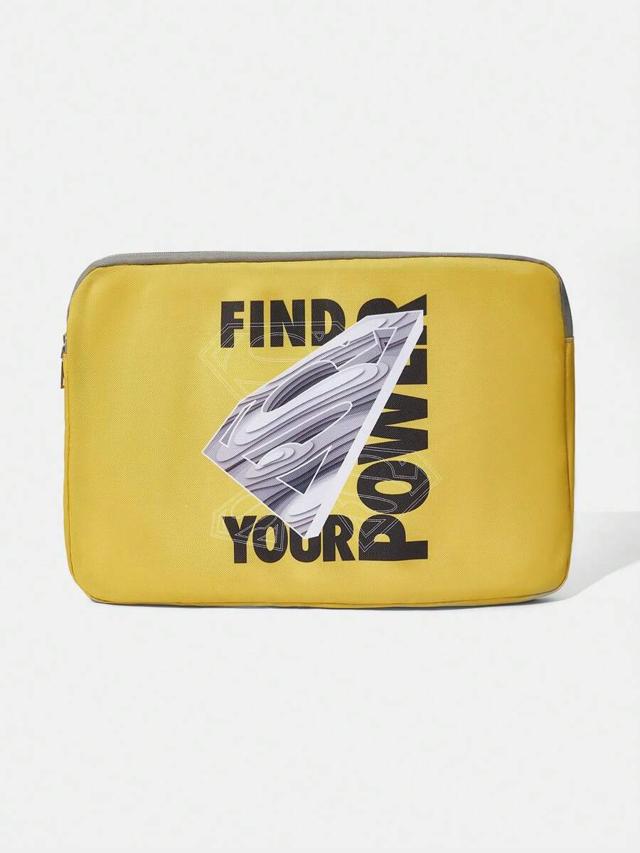 SUPERMAN X SHEIN Laptop Sleeve Bag With Letter & Geometric Print, Fits 14 Inch Notebook, Briefcase Laptop Bag - Multicolor - View 1