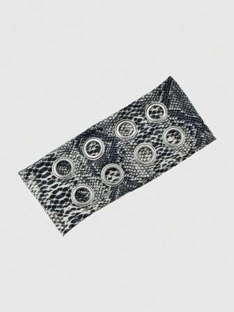 Grunge Punk 1pc Punk Fashion Snake Skin Hollow Out Headband, Dark Minimalist Style Accessory, Versatile Personalized Daily Wear Hair Band Turban Headband Sweatband