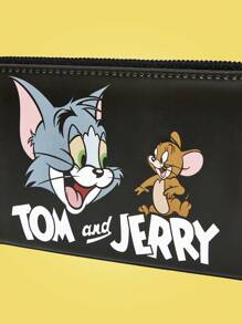 TOM & JERRY X SHEIN Cartoon & Letter Pattern Cute Portable Long Wallet - Multicolor - View 4