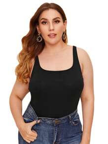 SHEIN Essnce Top tank unicolor - Negro - Ver 5