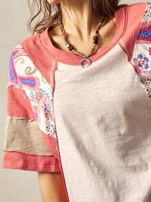 Bohemela 休闲时尚百搭宽松女式加大码短袖 T 恤，夏季