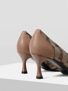 MOTF PREMIUM GIÀY CAO GÓT MŨI NHỎ KHAKI, GIÀY CÔNG SỞ CỔ ĐIỂN SANG TRỌNG DÀNH CHO NỮ - Màu Khaki - Xem 8