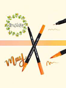 Bút đánh dấu đầu kép 12/24/36/48/60/80/100/120 màu, bút đánh dấu nghệ thuật đầu kép mịn và mềm cho người lớn trẻ em tô màu viết tay viết nhật ký kế hoạch thư pháp vẽ nghệ thuật thủ công trường học cung cấp trở lại trường học - Nhiều màu - Xem 9