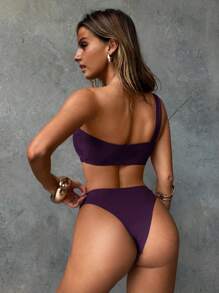 Aloruh 优雅性感复古纯色长款泳衣，饰有串珠，露背设计，侧边高开衩，适合女性穿着。