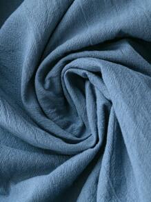 Rusticease Women's Solid Color Minimalist Fashion Blouse, Suitable For Summer - Blue - View 9