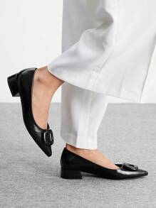 CUCCOO BIZCHIC New Vintage Fashion Versatile Minimalist Commuting Shoes For Women - Black - View 2