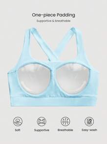 GLOWMODE FeatherFit™-Air Sweet Serve Peekaboo Twist Back 超高腰前开衩运动连衣裙，内置短裤侧袋，防滑握把，低冲击网球高尔夫匹克球日常穿着 - 水藍色 - 查看 5