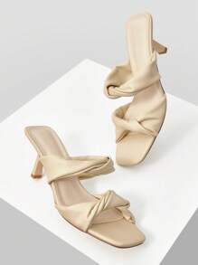 MOTF SANDALE TWIST CU TOC ÎNALT - Caisă - Vizualizare 4