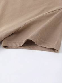 INAWLY 女士夏季休闲纯色短袖T恤，百搭休闲上衣