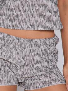 MUSERA Textured Sleeveless Crop Top Spring Summer Casual Holiday - Grey - View 5