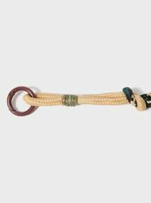 SHECARRY Accesorio de bolso de diseño de cuerda trenzada de moda - Marrón - Ver 8