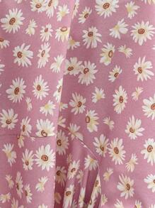 SHEIN Maternity Floral Print Jumpsuit, Casual For Vacation