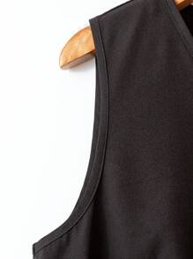 SHEIN LUNE 女士梭织休闲度假夏季两件套 - 黑色 - 查看 5