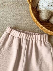 Blossori Young Girls French Style Elegant Knitted Vest And Woven Pants 2 Pieces Set, Spring/Summer - Multicolor - View 5