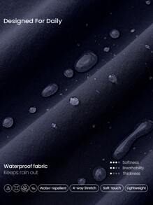 GLOWMODE Quần jogger co giãn, chống thấm nước, đa năng, có chun ở gấu quần và túi khóa kéo bên hông, thích hợp cho leo núi, tập luyện, hoạt động ngoài trời và mặc hàng ngày. - Dark Blue - Xem 5