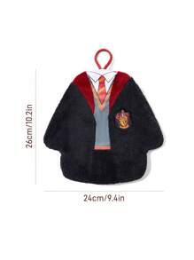 HARRY POTTER X SHEIN Magic School Robe Hand Towel, Made Of Super Soft And Absorbent Microfiber Fabric, For Home Bathroom,Back To School - Black - View 3