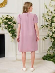 Elegantes, modisches Abendkleid mit Rüschenbesatz für Tween-Mädchen
