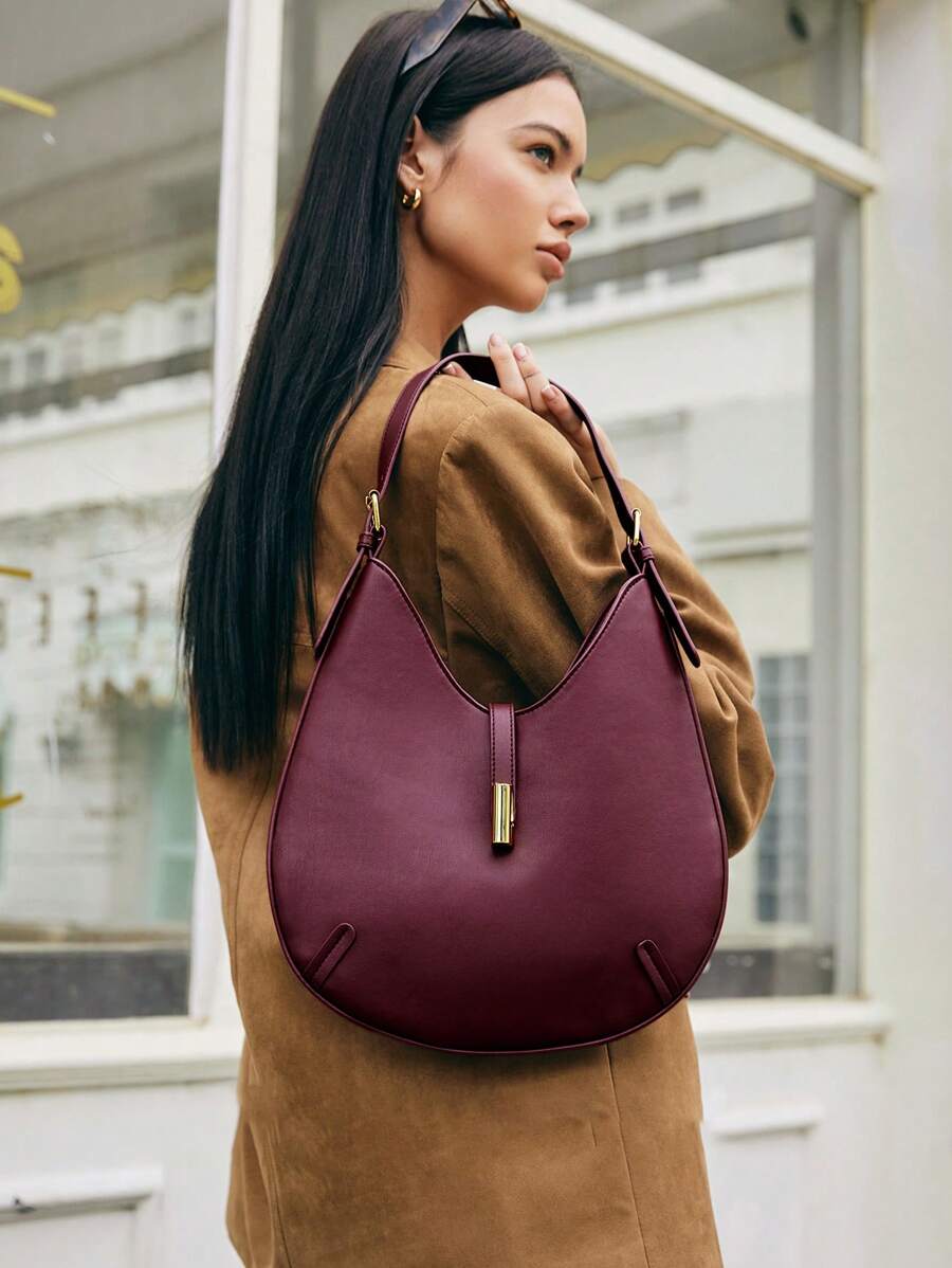 SHECARRY Women Shoulder Bags Suede Leather Autumn Winter School Travel Commute Work Elegance Exquisite, Suede Purse