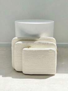 1 件简约柔软白色黑色笔记本电脑包、笔记本电脑保护套、Ins 风格、适用于笔记本电脑、平板电脑、Macbook、Ipad、Ipad Mini、多功能收纳包、iPad 平板电脑保护套、返校（黑白） - 彩色 - 查看 10