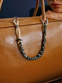 SHECARRY Accesorio de bolso de diseño de cuerda trenzada de moda - Marrón - Ver 9