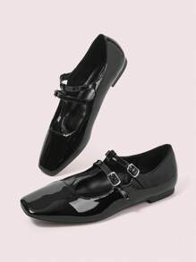 CUCCOO DOLLMOD Women Cute Flat Student/Dance Shoes - Black - View 2
