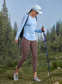 In My Nature Outdoor Wear High Stretch Skinny Pants For Women, Suitable For Camping, Hiking, Sports, And Urban Commuting - Brown - View 4