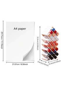 1 件口红收纳盒，透明化妆品收纳盒，带 28 个槽，台面梳妆台和办公桌收纳盒，送给妈妈、同学、老师、女士和女孩的礼物，装饰品，礼品 - 白色 - 查看 2