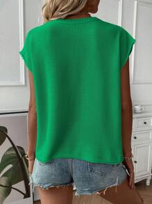 Calvaya Women's Casual Solid Color Knit Vest