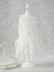 PETSIN Pet White Wedding Dress Princess Gown - White - View 2
