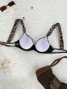 Costavie 2026 Spring/Summer Women's Swimsuit, Random Color Print Shoulder Strap Push-Up Top, Sexy Bikini Swimwear Top - Multicolor - View 4