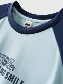 JNSQ Niños Camiseta casual de manga corta para deportes al aire libre, camiseta informal con cuello redondo y estampado de número divertido para ocio y deportes al aire libre