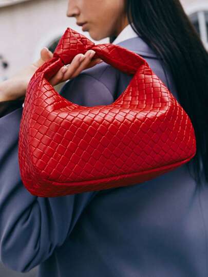 SHECARRY Bolsos de mujer con asa superior de piel sintética PU para negocios/viajes/trabajo/oficina, de estilo vintage elegante y discreto, tipo bolso de mano tejido, ideal como regalo de San Valentín para maestras, enfermeras y demás