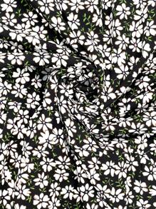 SHEIN Women's Casual Floral Print Nursing Midi Dress With Ruffle Hem And Short Sleeves - Black - View 6